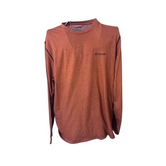 Nice Columbia Omni Wick Base Layer Long Sleeve Shirt Mens Orange Size large Shir - Picture 1 of 8